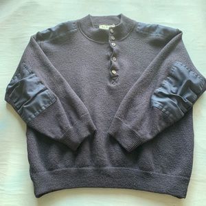 Vintage L.L. Bean Quarter button-up sweatshirt - Made in Ireland - Wool
